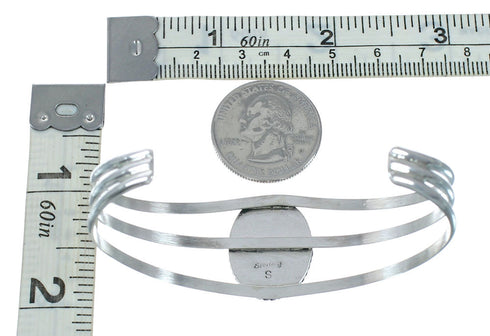Onyx Authentic Sterling Silver Navajo Cuff Bracelet X11452